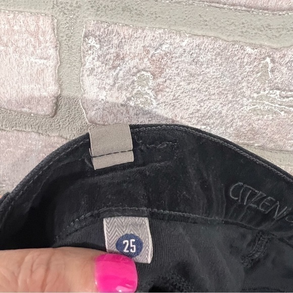 Citizens of Humanity Avedon Skinny Black Velvet Jeans Size 25 - Picture 12 of 12